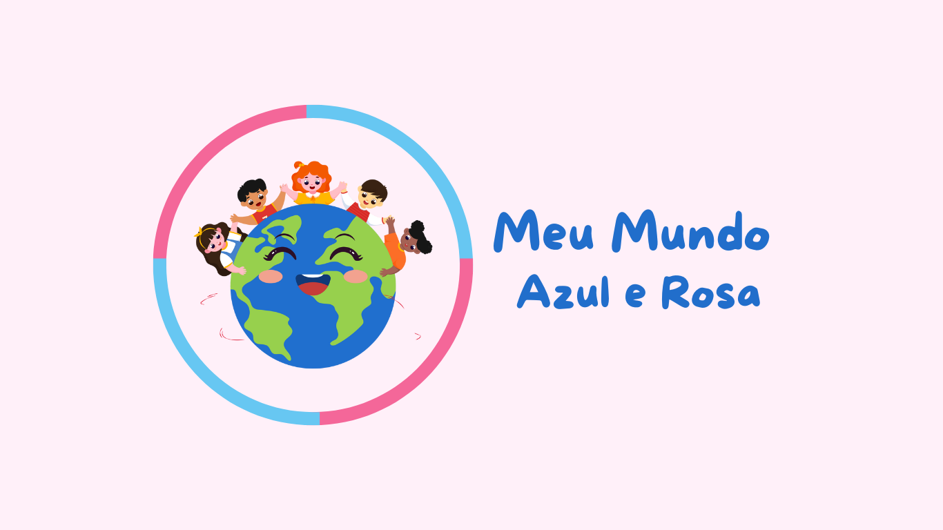 Logo Meu Mundo Azul e Rosa